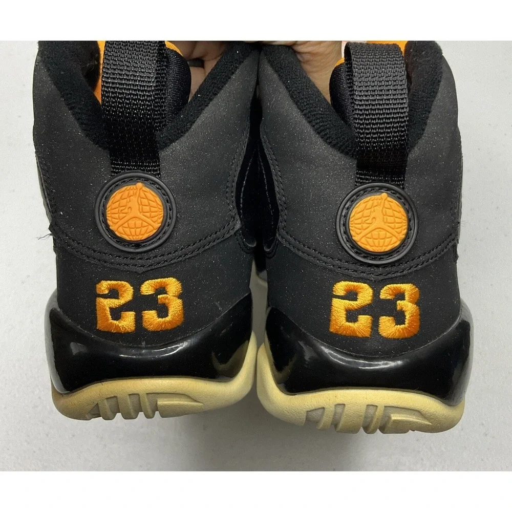 Nike Air Jordan 9 Retro YOUTH GS Sz 5 Sneakers 2010 Mid Citrus Black 302359-004